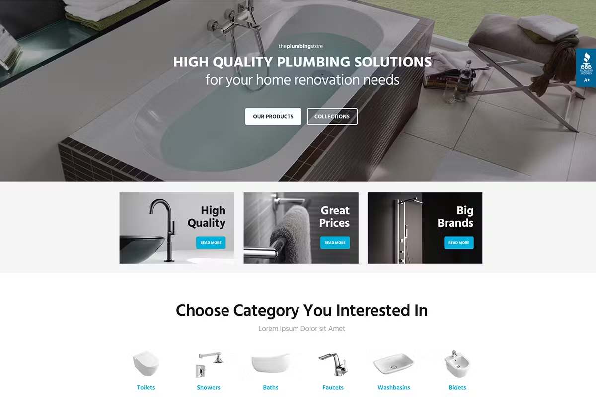 Example of a Well Designed Plumber Website for more leads.